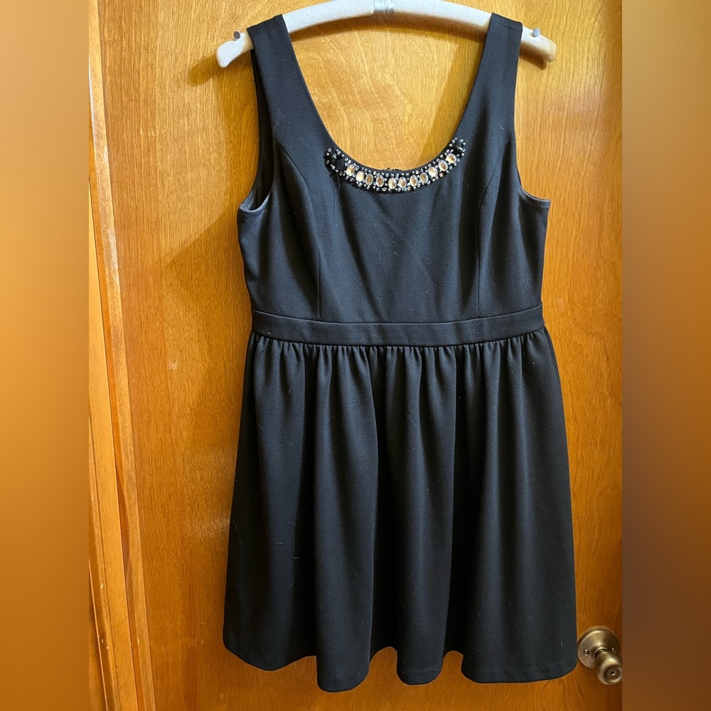 Princess Vera Wang Black Dress with Gold and Purple Accents